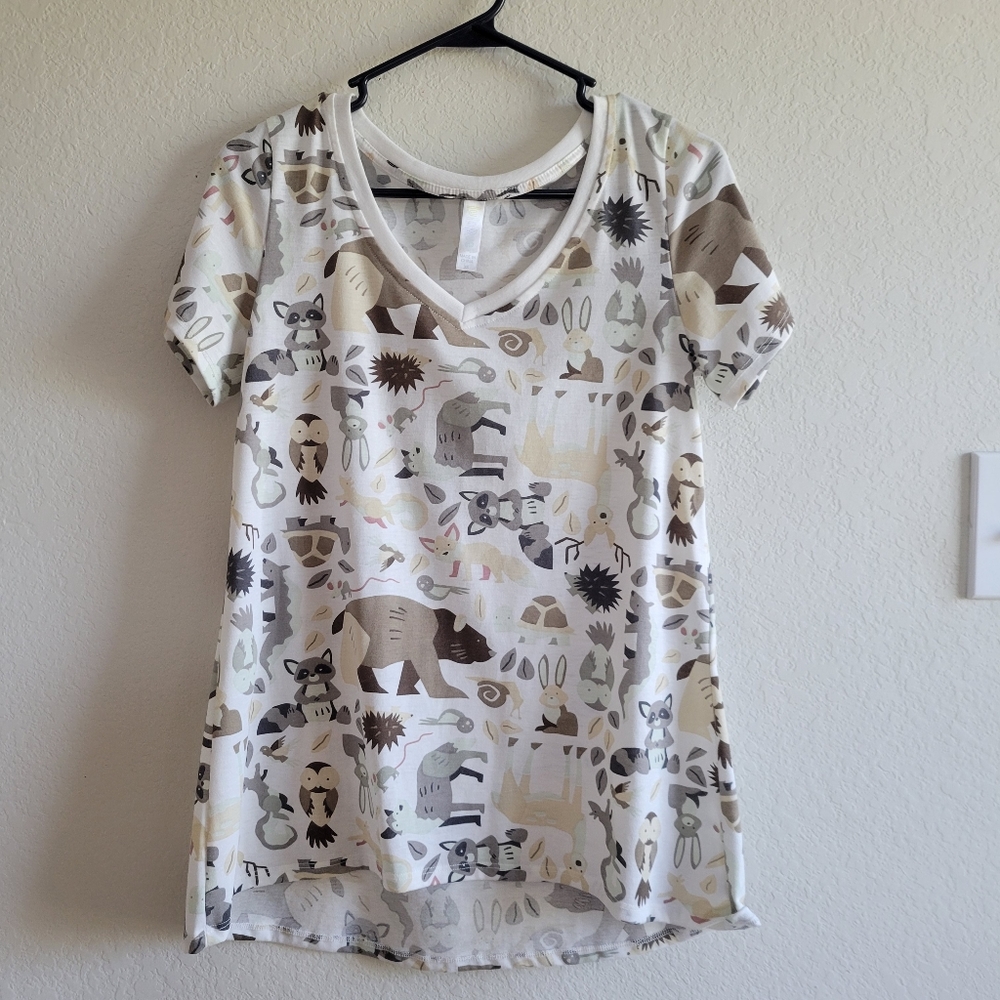 Lularoe Forest Animal Christy shirt XS - Picture 4 of 9
